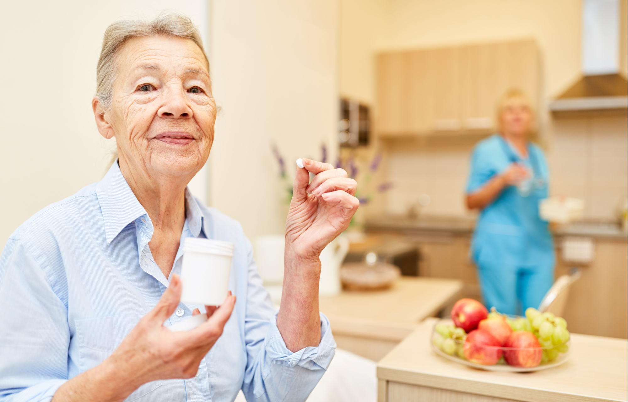 elderly woman smiling