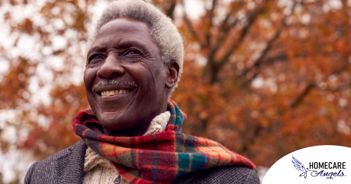 Senior home care helping a senior to manage seasonal depression.